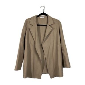 Aritzia Babaton Tan Open Long Blazer Wool Size XS